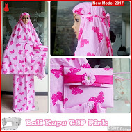 PSMT002A Mukena Bali Kupu Plus Tas Grosir 48 Pink