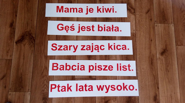 karty do nauki czytania metodą Domana