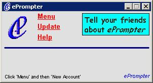ePrompter Menu
