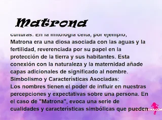 ▷ Significado del nombre Matrona