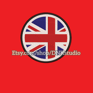 United Kingdom Flag Embroidery Design