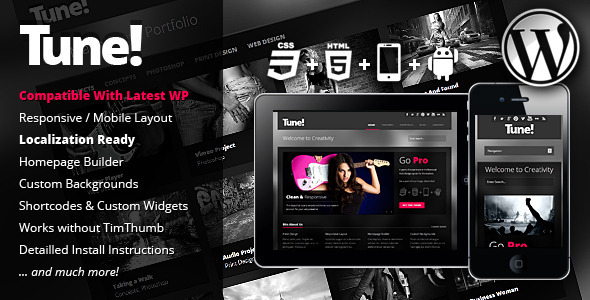Tune Responsive Creative Business WordPress Theme - Business Corporate