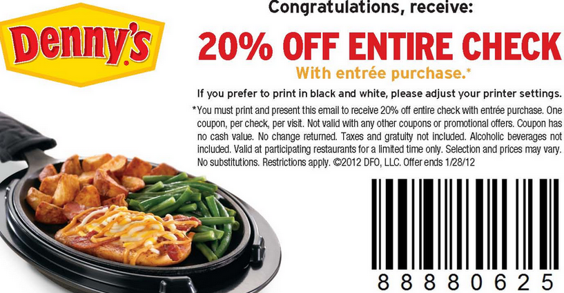 dennys coupons 2018