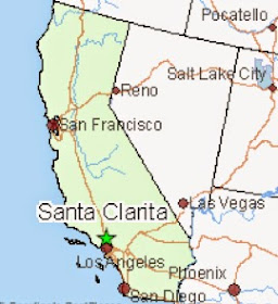 Location of Santa Clarita in California