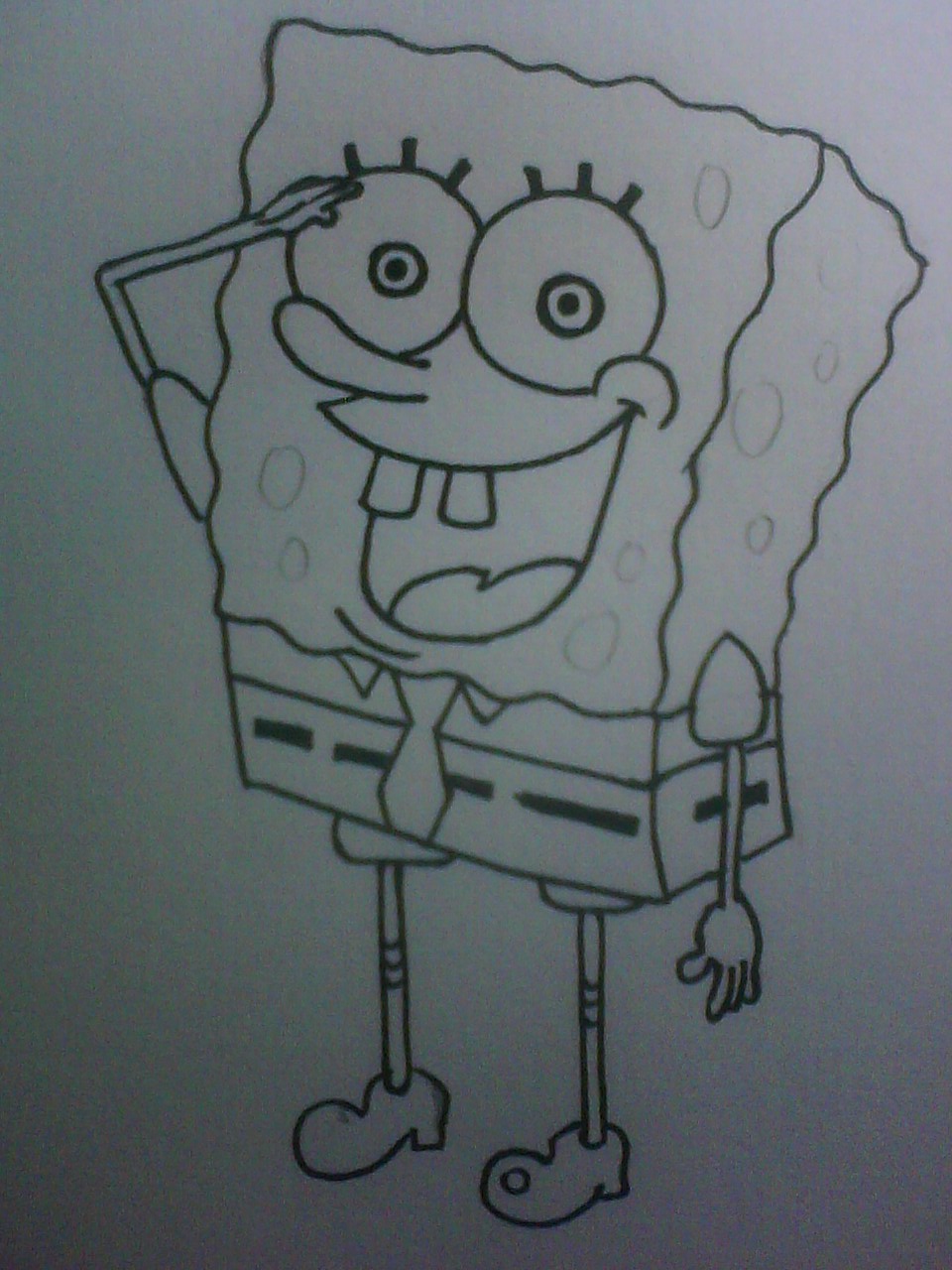 22 Gambar Spongebob Dengan Pensil