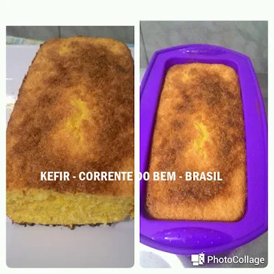 BOLO DE FUBÁ COM KEFIR DE LEITE