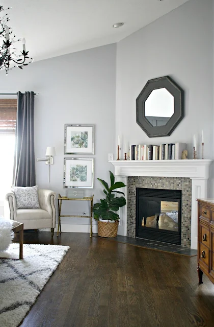 Fireplace in bedroom