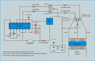 Simple 500 Watt Inverter Circuit Diagram