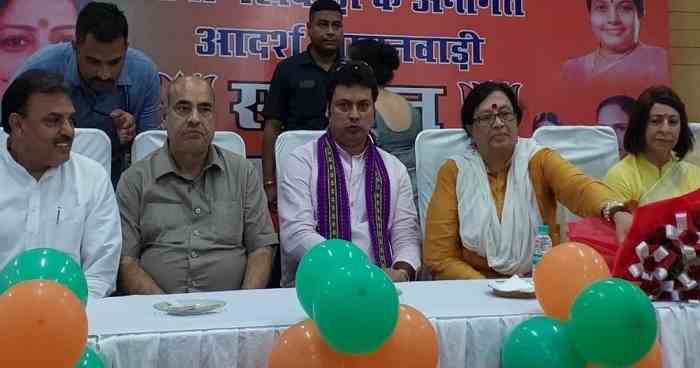 ex-tripura-cm-biplab-deb-come-to-faridabad