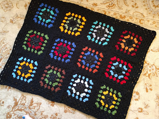 Susana Neiger charity crochet: Black & Colorful Granny Square