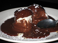 Profiteroles with chocolate sauce