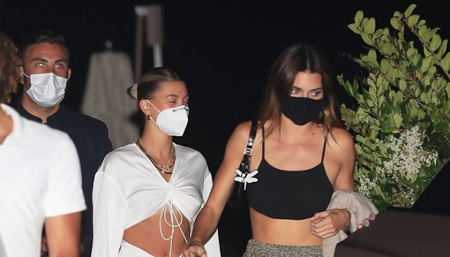 Kendall Jenner and Hailey Baldwin spotted out for a dinner in Malibu