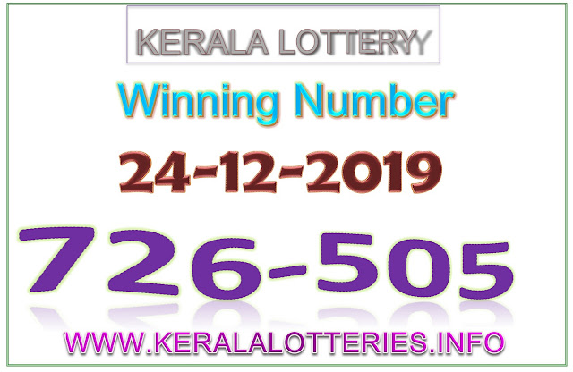 KERALA LOTTERY RESULT WINNING NUMBERS 2019.12.24 STHREE SAKTHI SS-189