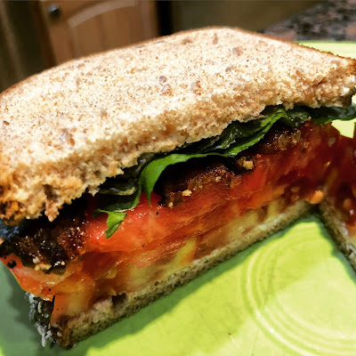 closeup of the inside of a BLT