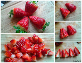 Crema fría de chocolate con fresas-Bulalaica