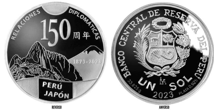moneda de plata 150 años relaciones diplomaticas peru japon