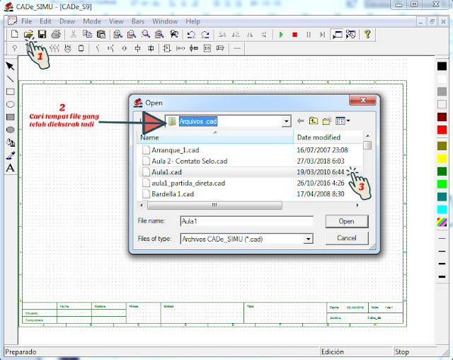 Gambar 2 : Cara Membuka File Example Cade Simu