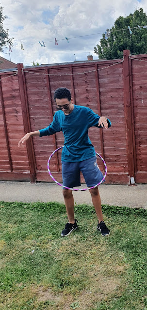 Hula-hooping!