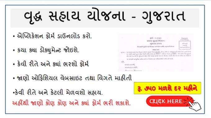 Vrudh Sahay Yojana Gujarat Detail And Application Form