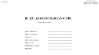 Buku Absen Harian Guru PAUD TK KB RA Tahun Pelajaran 2018/2019