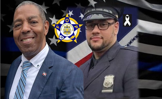 Policías de la FOP - 920 agradecen honra a oficial dominicano asesinado en Harlem con renombramiento de calle en el Alto Manhattan