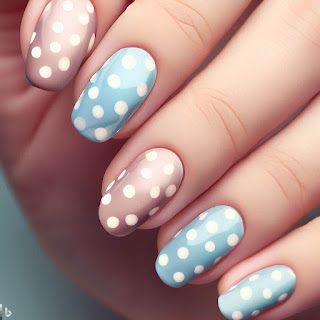 Polka dots nail art design