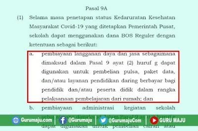 Dana BOS Bisa Digunakan untuk Beli Pulsa Internet