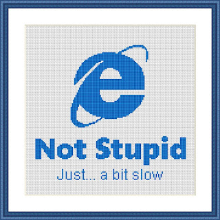 Internet Explorer funny cross stitch pattern - Tango Stitch