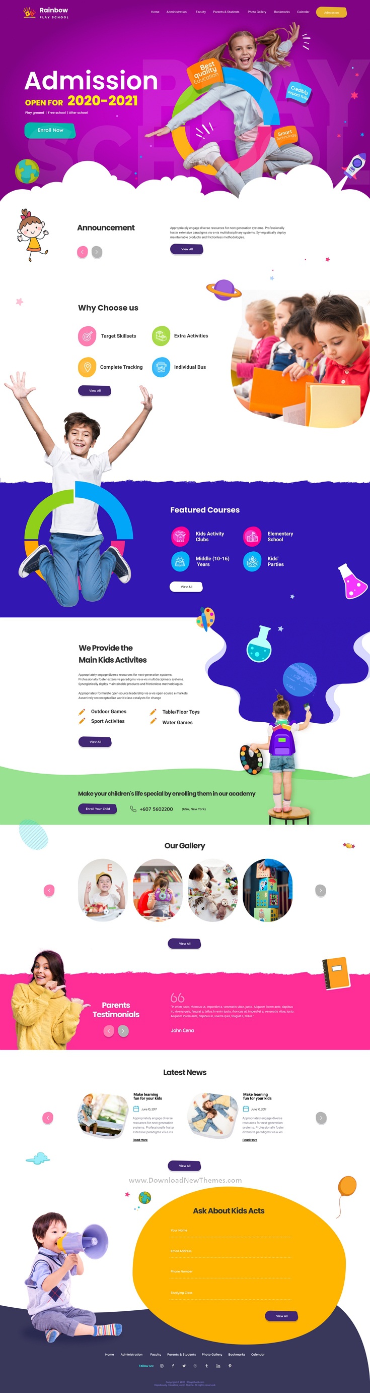 Kids Play School Website Figma Template