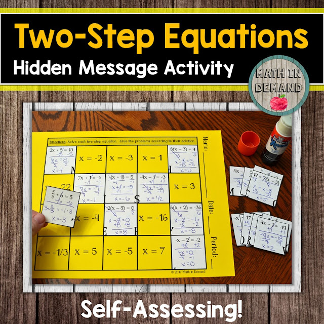 Two-Step Equations Activity