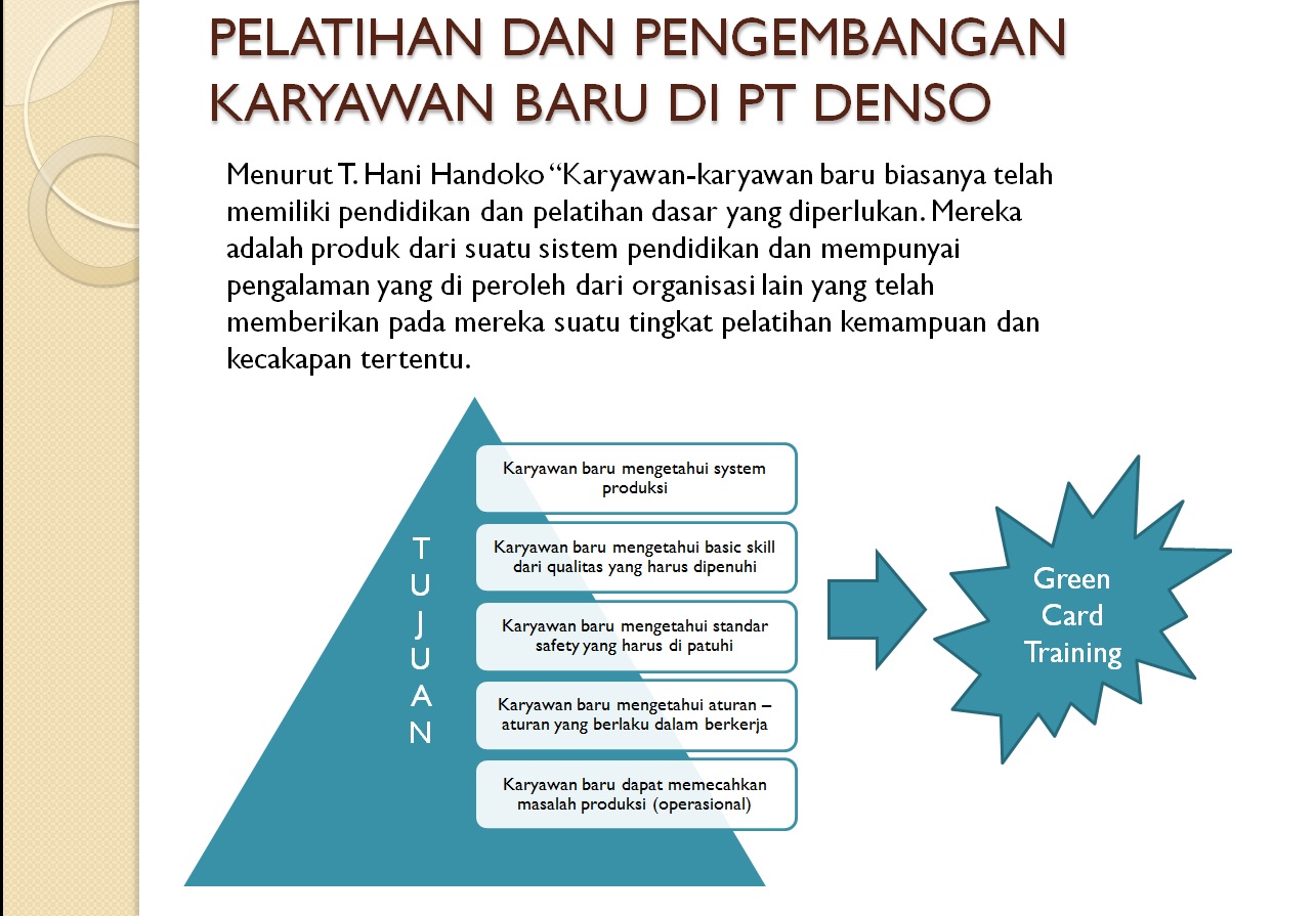 MSDM123.com: Pelatihan dan Pengembangan Karyawan Baru PT Denso