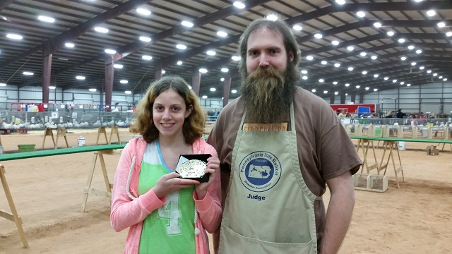 Years of perseverance led to the Senior Champion Rabbit Showman award.