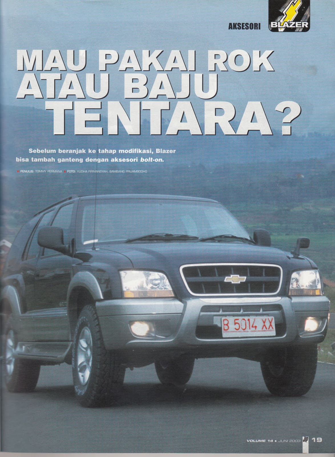 Automotif Kliping Majalah Blazer