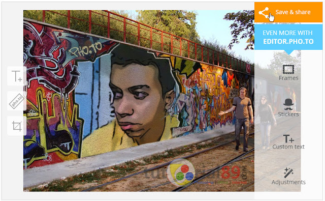 Cara membuat efek foto graffiti ditembok jalan