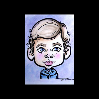 Colour Caricature from Photos of a Boy