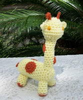 A Plush Toy Giraffe in Handmade Crochet