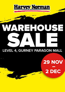 Harvey Norman Malaysia's warehouse sale at Gurney Paragon Mall (29 November - 2 December 2019)