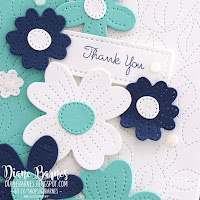 Handmade thank you card using Stampin Up Pierced Blooms, Tailor Made Tags, & Stitched Greenery dies. Card by Di Barnes, Independent Stampin' Up! Demonstrator in Sydney Australia - colourmehappy - sydneystamper -2021 stampin up catalogue