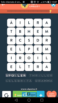 WordBrain 2 soluzioni: Categoria Film (5X6) Livello 1