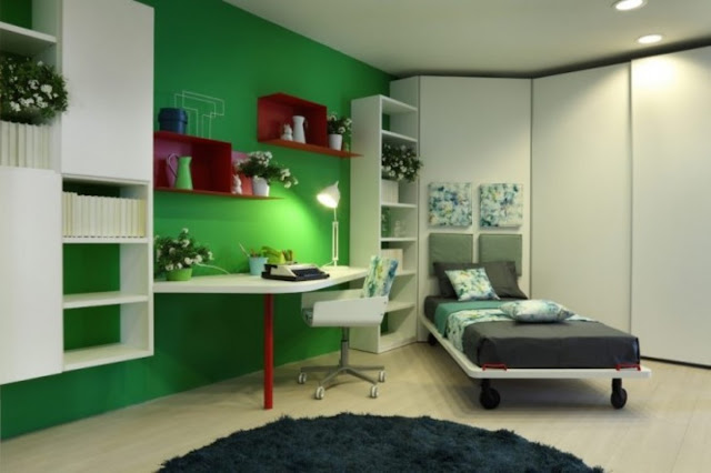 Interior Color Ideas - Relaxing green color in the interior