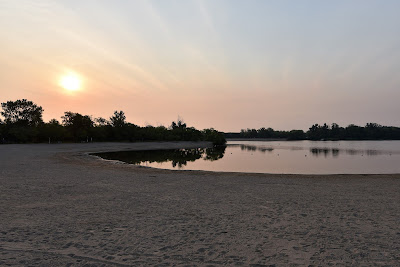 Sunrise over St. Malo Provincial Park Manitoba.