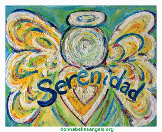 Serenidad Word Angel Art Painting