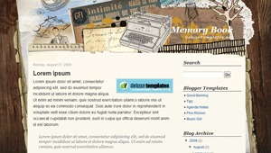 Memory Book is a vintage Blogger Templates