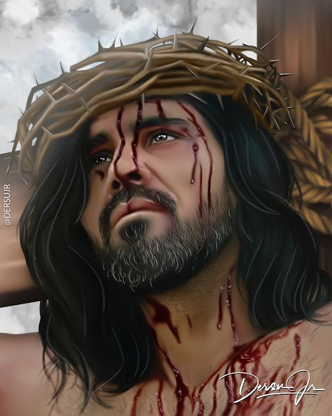 Pintura digital Juliano Cazarre "Jesus"