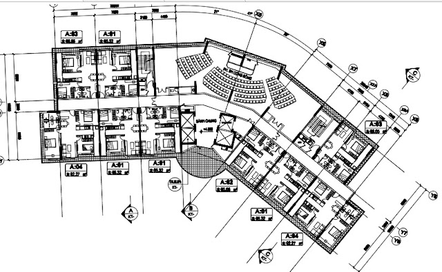 Sơ đồ mặt bằng tầng 2 tòa T1 B1.3 Thanh Hà Mường Thanh