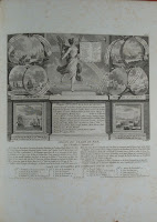 An illustrated page of text showing Liberty at the signing of the Treaty of Paris.