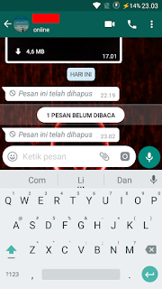 Cara Mengetahui Isi pesan WhatsApp yang telah dihapus oleh teman