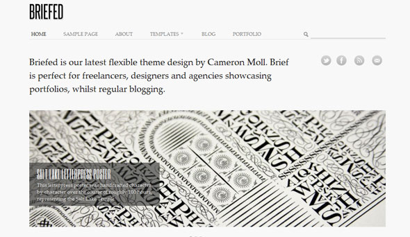 Briefed Wordpress Theme Free Download by Woothemes.