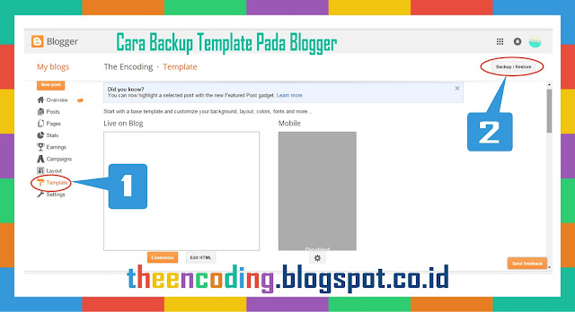 Cara Backup Dan Restore Template Pada Blogger 