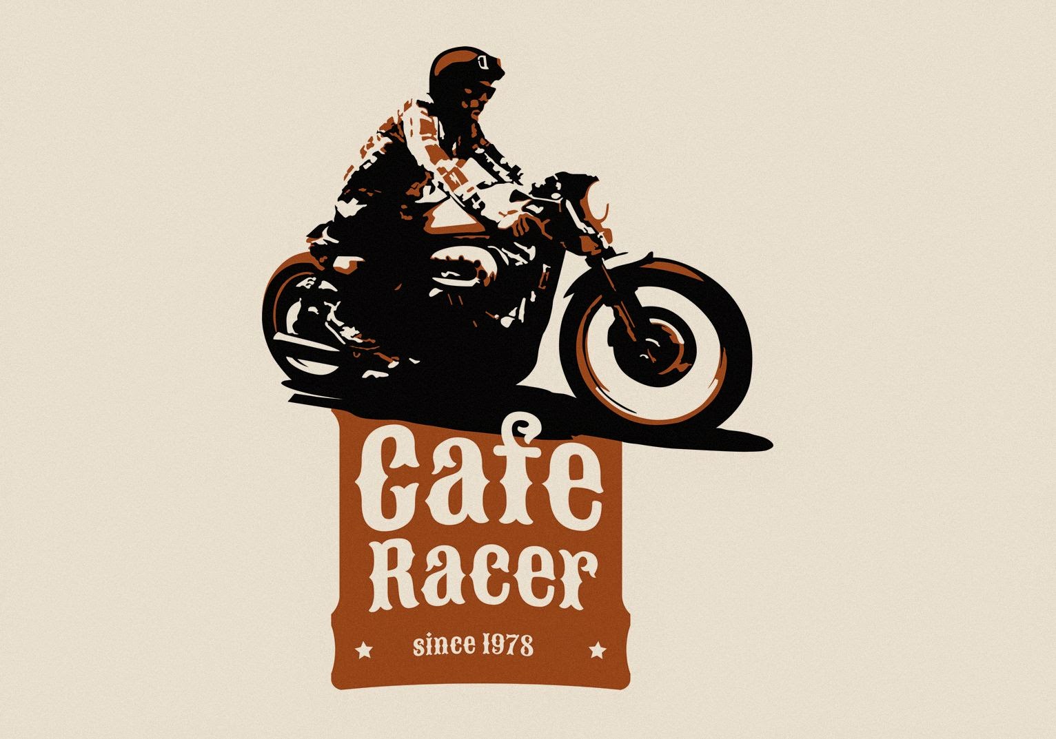 Gaya Keren  Pengendara Motor  Klasik Cafe  Racer  Gambar 